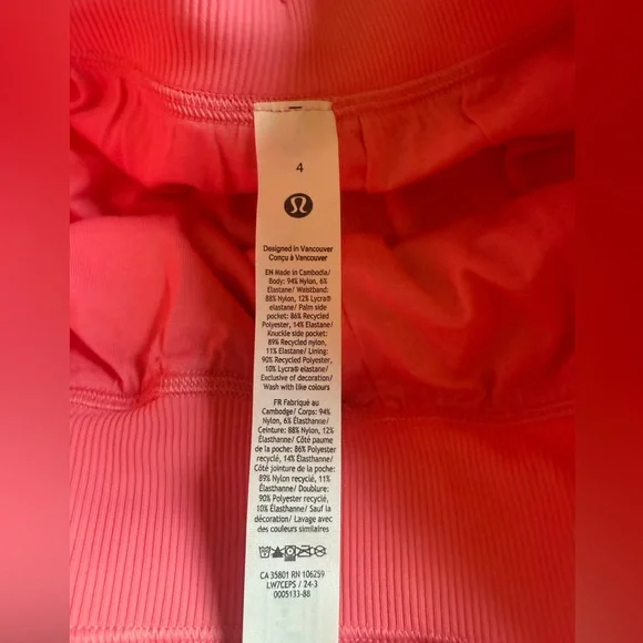 Lululemon Women’s Dance Studio High-Rise Short 3.5" Sakura Pink Size 4 - Picture 8 of 12